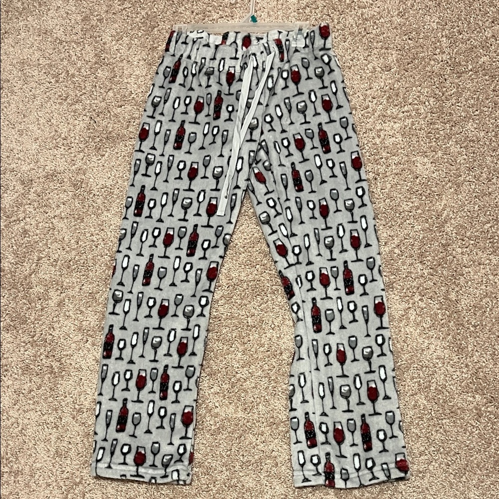 Berkshire Gray Wine Glass Patterned PJ pants